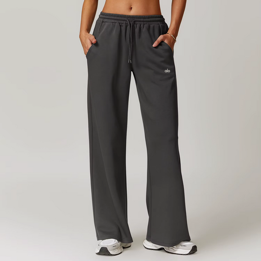 Alo Yoga Cozy Luxe Set – Hoodie + Wide-Leg Pants