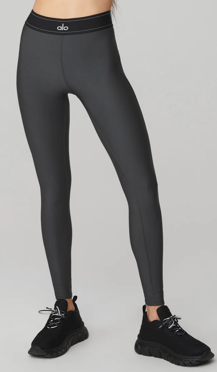 alo【Airlift High-Waist Suit Up Legging】 Airlift High-Waist Suit Up Legging - Black/White | ALO