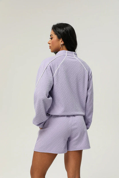 ALO YOGA Chic Active Lounge Set – Jacket & Shorts