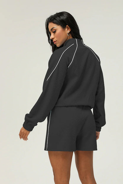 ALO YOGA Chic Active Lounge Set – Jacket & Shorts