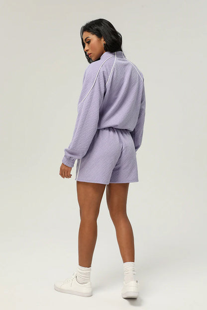 ALO YOGA Chic Active Lounge Set – Jacket & Shorts